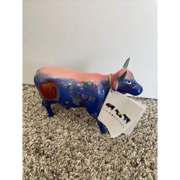Cow Parade, Big Apple #9163, Westland 2000, I Love New York, w/ Box & Tag - Picture 3 of 10
